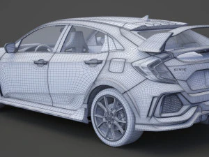 honda civic type r 2018 3D Model