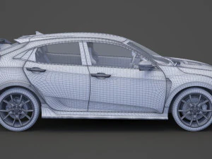 honda civic type r 2018 3D Model