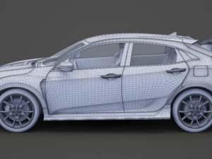 honda civic type r 2018 3D Model