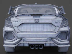 honda civic type r 2018 3D Model