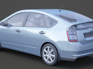 toyota prius 2003 hq interior Modelo 3D