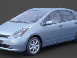toyota prius 2003 hq interior Modelo 3D