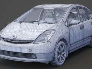 toyota prius 2003 hq interior Modelo 3D