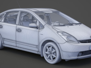 toyota prius 2003 hq interior Modelo 3D