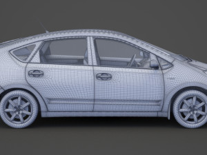 toyota prius 2003 hq interior Modelo 3D