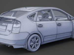 toyota prius 2003 hq interior Modelo 3D