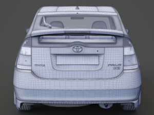 toyota prius 2003 hq interior Modelo 3D