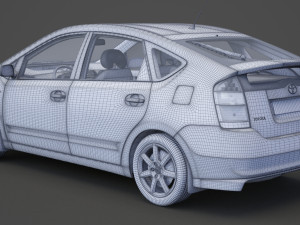 toyota prius 2003 hq interior Modelo 3D