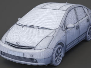 toyota prius 2003 hq interior Modelo 3D