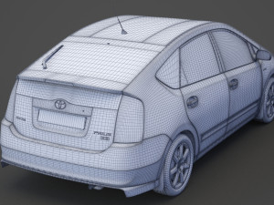 toyota prius 2003 hq interior Modelo 3D