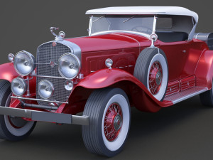 cadillac v16 roadster 1930 3D Model