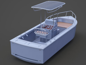 Boat 002 3D Модель