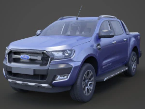 フォードレンジャー ダブルキャブ ワイルドトラック 2016 3Dモデル
