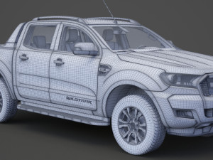ford-ranger double cab wildtrak 2016 3D Modell