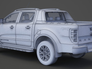 ford-ranger double cab wildtrak 2016 3D Modell