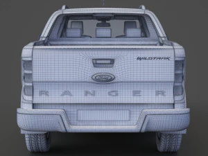 ford-ranger double cab wildtrak 2016 3D Model