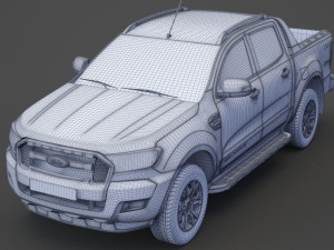 ford-ranger double cab wildtrak 2016 3D Modell