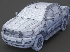 ford-ranger double cab wildtrak 2016 3D Model