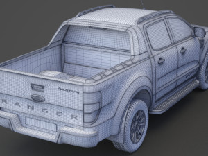 ford-ranger double cab wildtrak 2016 3D Modell