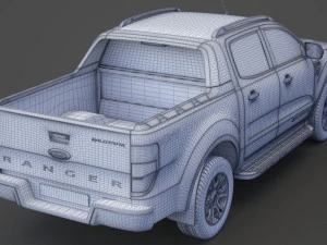 ford-ranger double cab wildtrak 2016 3D Model