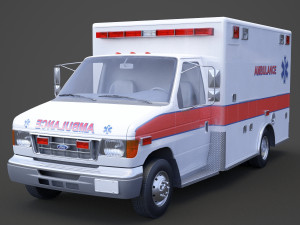 Ambulance 02 3D Model