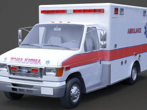 Ambulance 02 3D Model
