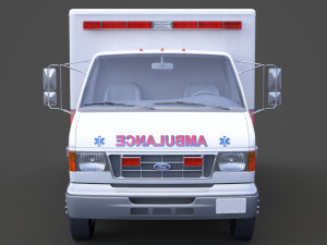 Ambulance 02 3Dモデル