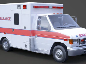 Ambulance 02 3D Model