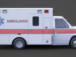 Ambulance 02 3D Model