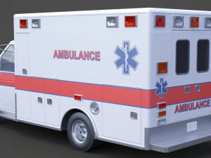 Ambulance 02 3D Model