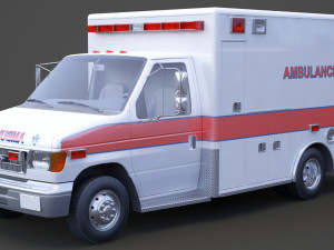Ambulance 02 3Dモデル