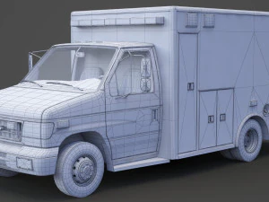 Ambulance 02 3D Model