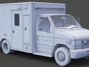 Ambulance 02 3D Model