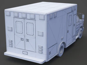 Ambulance 02 3D Model