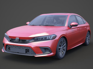 honda civic touring 2022 3D-Modell