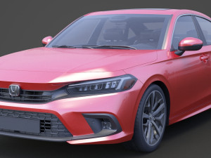 honda civic touring 2022 3Dモデル