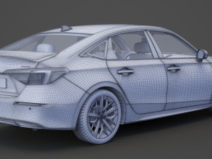 honda civic touring 2022 3Dモデル