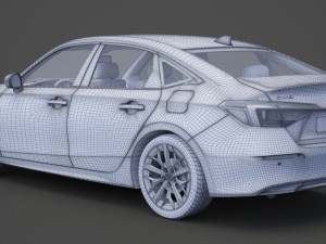 honda civic touring 2022 3Dモデル