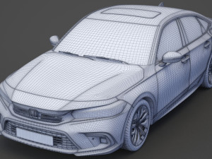 honda civic touring 2022 3Dモデル