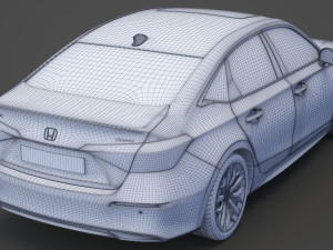 honda civic touring 2022 3Dモデル