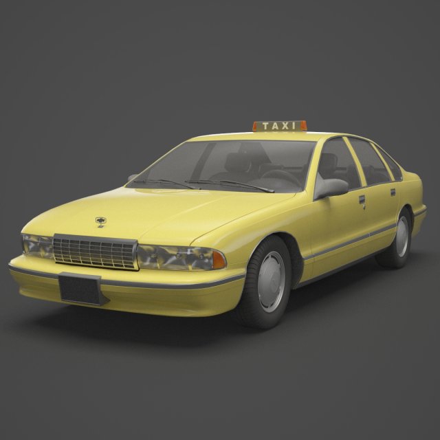 Taxi 01 Modèle 3D .c4d .max .obj .3ds .fbx .stl .blend 
