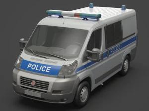 Police Van 3D Model