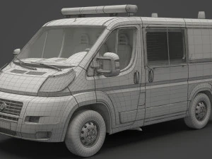 Police Van 3D Model