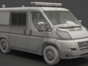Police Van Modèle 3D