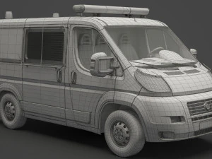 Police Van 3D Model