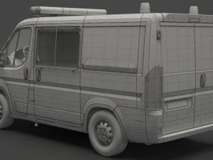 Police Van 3D Model