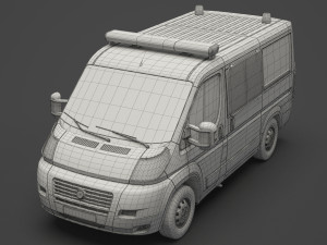 Police Van Modèle 3D