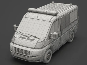 Police Van 3D Model