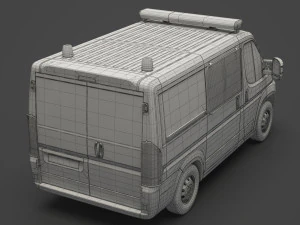 Police Van 3D Model