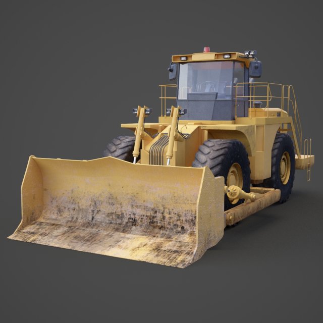 Construction Vehicle 002 3D Model .c4d .max .obj .3ds .fbx .stl .blend 